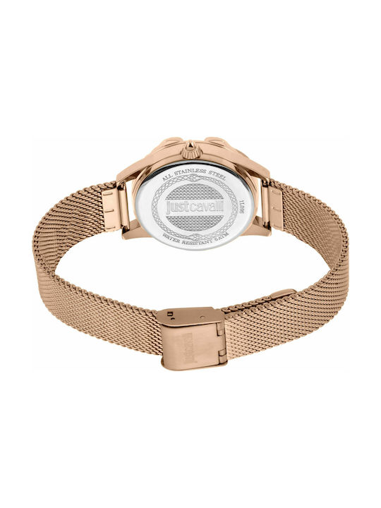 Just Cavalli Animalier Watch with Pink Gold Metal Bracelet