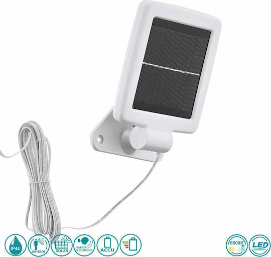 Eglo Casabas Επιτοίχιο Ηλιακό Φωτιστικό 5.4W 230lm Ψυχρό Λευκό 5000K με Αισθητήρα Κίνησης και Φωτοκύτταρο IP44 11.5x15.5εκ.