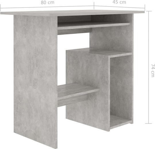 Desk Wooden Gray 80x45x74cm