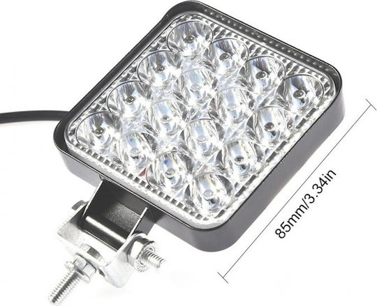 Square Headlights Car LED Universal 10 - 30V 48W 2pcs