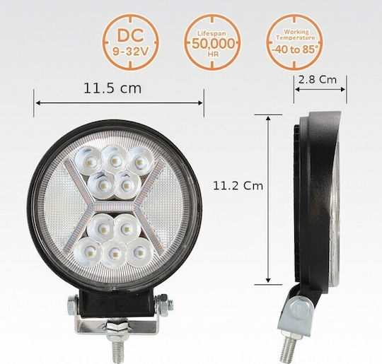 LED Headlight Universal 10 - 30V 126W 1pcs