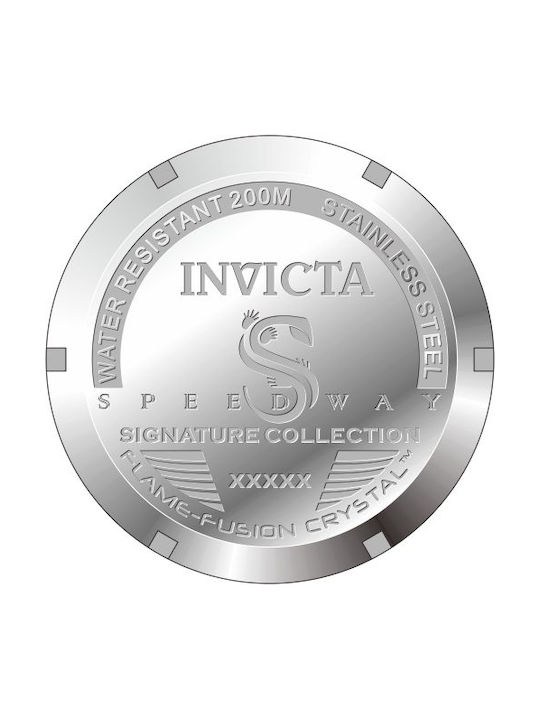 Invicta Speedway Uhr Chronograph Batterie mit Silber Metallarmband