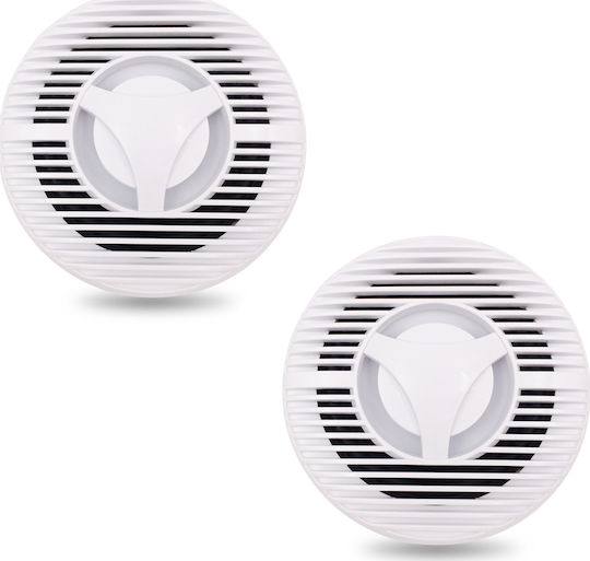 Hasda Set difuzoare marine Impermeabile 6.5" cu 120W RMS Alb