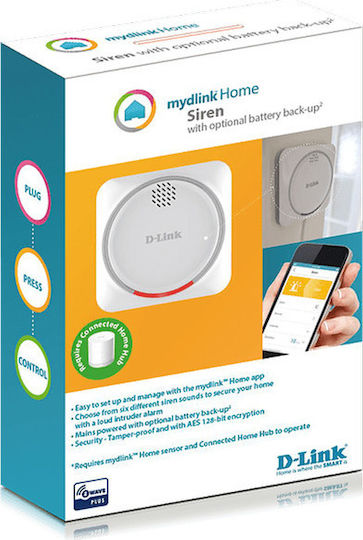 D-Link Ασύρματη Z-Wave Σειρήνα Συναγερμού Μπαταρίας Εσωτερικού Χώρου 110dB