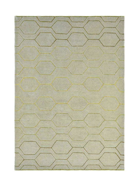 Wedgwood BC291516 Handmade Rug Rectangular Wool Grey Beige Green Arris Grey