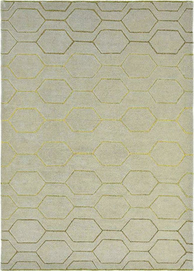 Wedgwood BC291516 Lucrat manual Covor Rectangular Din lână Grey Beige Green Gri Arris