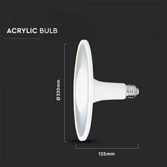 V-TAC LED Bulb 18W 125mm for Socket E27 Cool White 1200lm