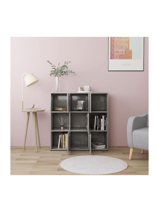 Bookcase Grey 90x30x90cm