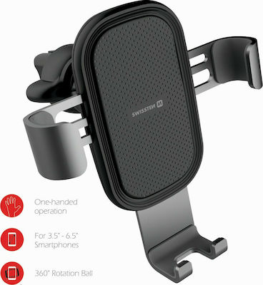 Swissten Mobile Phone Holder Car with Adjustable Hooks Black