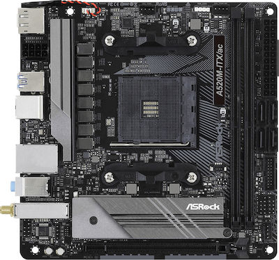 Asrock A520M-ITX/ac Motherboard Mini ITX με AMD AM4 Socket