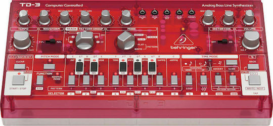 Behringer TD-3 TD-3-SB Synthesizer Red Transparent