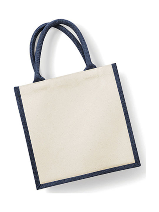 Westford Mill W421 Cotton Shopping Bag Natural/Navy