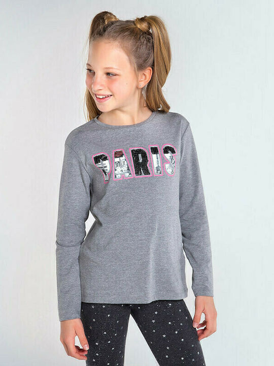 Mayoral Children's Blouse Long Sleeve Gray