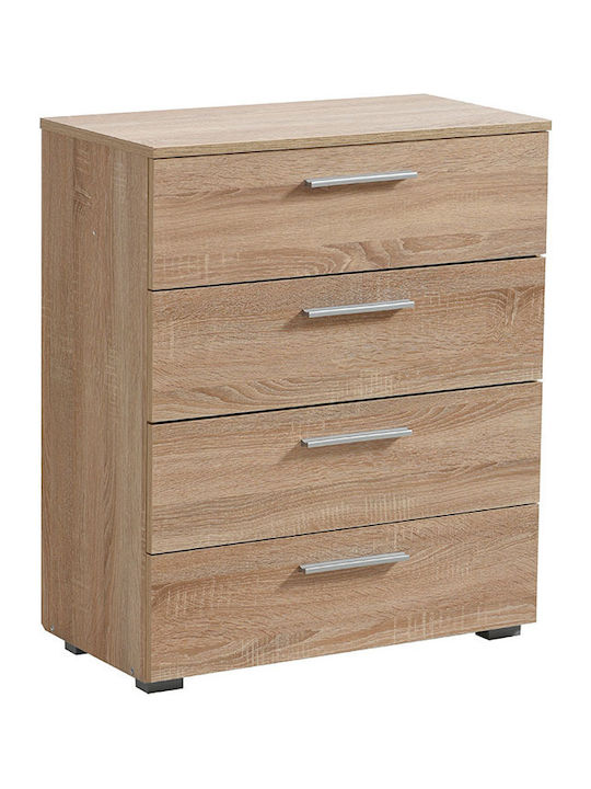 Ritmo 4F Wooden Chest of Drawers with 4 Drawers Sonoma 68x35x80.5cm