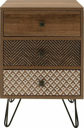 Pakketo Nachttisch Boho Holz Braun 40x40x59cm