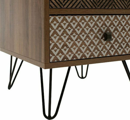 Pakketo Nachttisch Boho Holz Braun 40x40x59cm