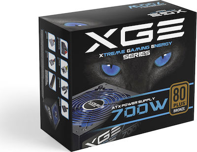 Tooq Xtreme Gaming Energy II 700W Black Computer Power Supply Full Wired 80 Plus Bronze