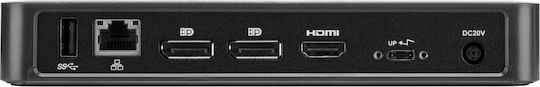 Targus USB-C Stație de andocare cu HDMI/DisplayPort 4K PD Ethernet și conexiune 2 monitoare Negru (DOCK430EUZ)