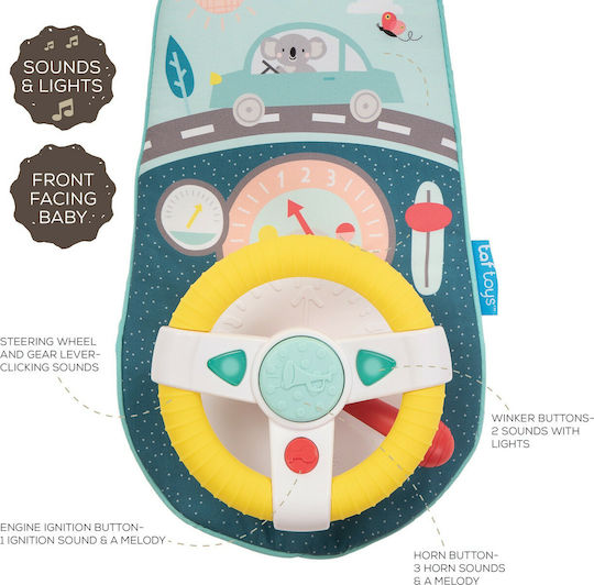 Taf Toys Окачен Играчка За автомобил с Музика и Огледало Wheel за 12++ Месеца 12515
