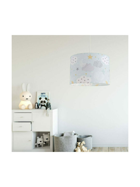 Veis Cloudy Night Einfaches Licht Kinderdeckenleuchte Deckenleuchte 60W mit Fassung E27 Hellblau 35x24cm