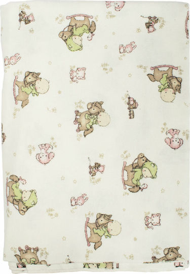 Dimcol Baby Одеяло за пелени Baby 03 - Beige-Green Зелен 80x80см.