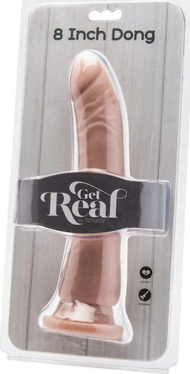 ToyJoy Get Real Dong Glass Dildo With Suction Cup Flesh 18cm