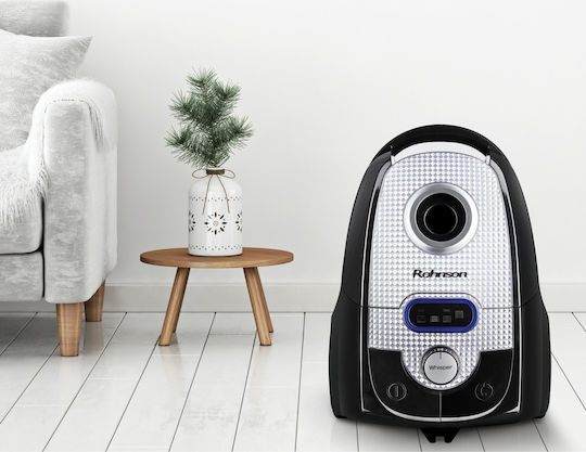 Rohnson R-1560 Ηλεκτρική Σκούπα 650W με Σακούλα 4lt Λευκή