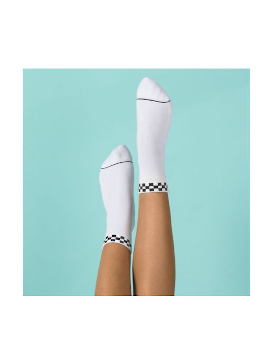 Vans Peek-A-Check Crew Women's Solid Color Socks White