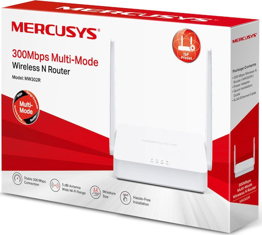 Mercusys MW302R v1 Wireless Router Wi-Fi 4 cu 3 Porturi Ethernet