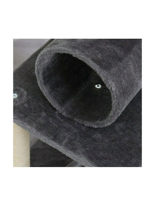 Pawhut Scratching Post Cat Trees Gray 3 levels 40x40x121cm