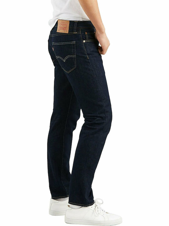 502 Men's Jeans Pants Elastic with Regular Tapered Fit Navy Blue