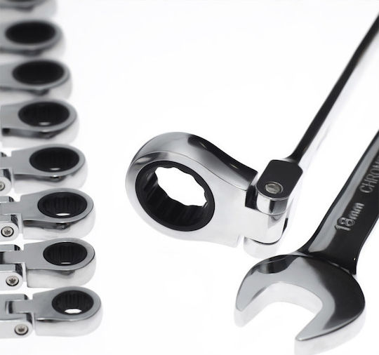 Tagred Set Deutsche Polygon-Schraubenschlüssel mit Größe von 8mm bis 19mm 12Stück
