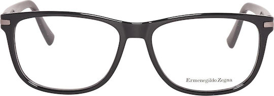 Zegna Men's Acetate Black Prescription Eyeglass Frame EZ5005 001