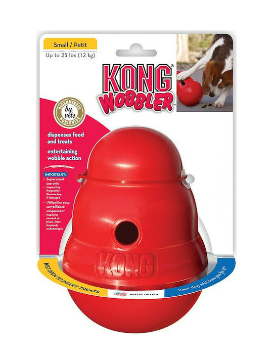 Kong Wobbler Schulung Hundespielzeug Klein 17cm Rotes 1Stück