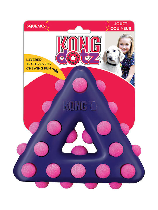 Kong Dotz Triangle Dog Toy Large Purple 16.5cm