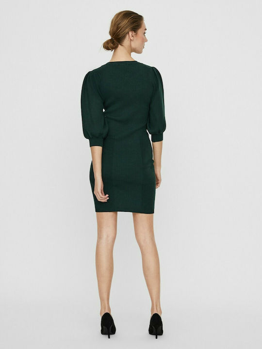 Vero Moda Mini Kleid mit Rüschen Grün