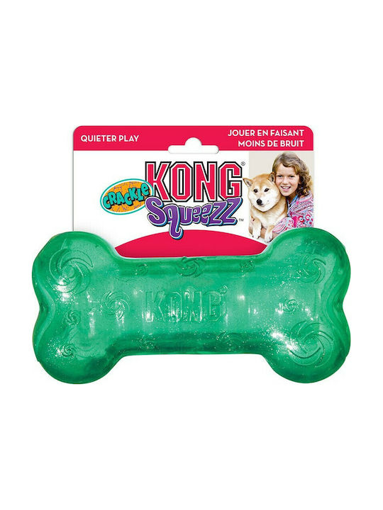 Kong Crackel 47056 Knochenspielzeug Hund aus Gummi mit Ton Mittel 16εκ. Grün 1Stück