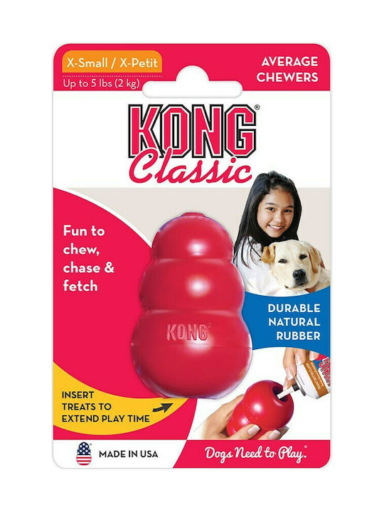 Kong Classic Παιχνίδι Μασητικό από Καουτσούκ XSmall 5.5εκ. Κόκκινο Kong Classic Παιχνίδι Μασητικό από Καουτσούκ XSmall 5.5εκ. Κόκκινο