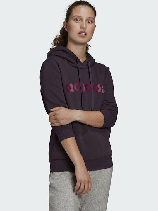 Essentials Linear Women's Sweatshirt Hooded Noble Purple
