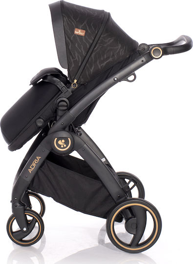 Lorelli Adria Adjustable 2 in 1 Baby Stroller Suitable for Newborn Black Gold 12.20kg