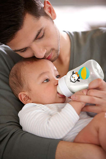 Philips Plastic Classic Baby Bottle Anti-Colic with Silicone Teat for 1+ Months White Penguin 260ml