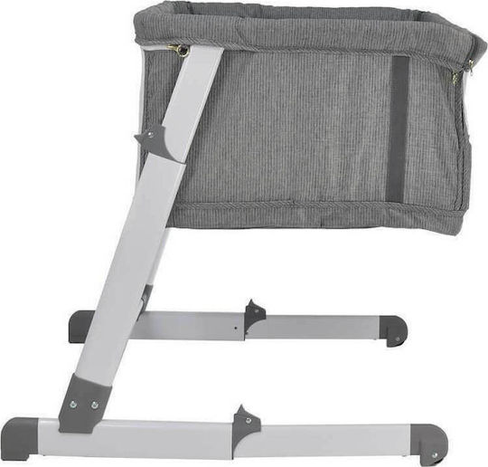 Bebe Stars Leagăn-Parc Side To Side Plus cu Saltea, Deschidere Laterală și Roți Gri