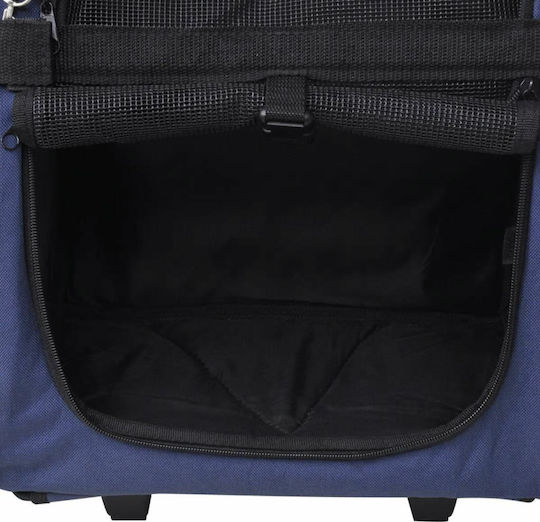 vidaXL Waterproof Dog/Cat Carrying Blue Trolley for 10kg Pets L40xW25xH53cm