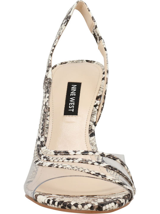 Women's Sandals Transparent Issy Multicolour with Thin High Heel