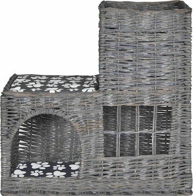 vidaXL Houses Cat Gray 55x27x53cm 170226