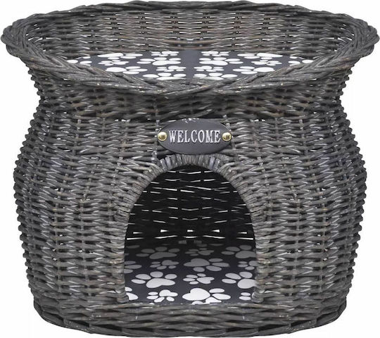 vidaXL Nest Pisici Gri 44x33x34cm