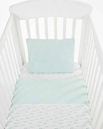 Kikka Boo Baby Crib Bedding Set Cars 5pcs Green