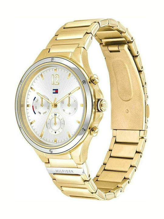 Tommy Hilfiger Eve Women's Watch Chronograph with Gold Metal Bracelet