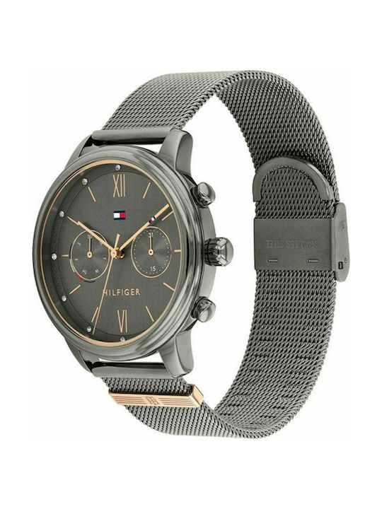 Tommy Hilfiger Blake Uhr Chronograph mit Silber Metallarmband