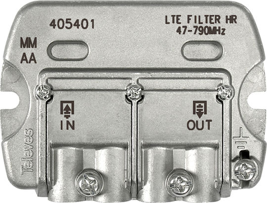 Televes HR LTE/4G 47-790 MHz Filter Satellite 405401 12-21-0003